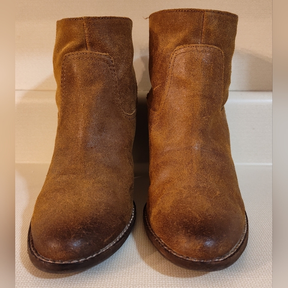 Dolce Vita Brown Leather Booties Ankle Boots Cabin Core - Picture 2 of 8